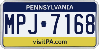 PA license plate MPJ7168