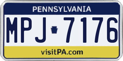 PA license plate MPJ7176