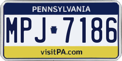 PA license plate MPJ7186