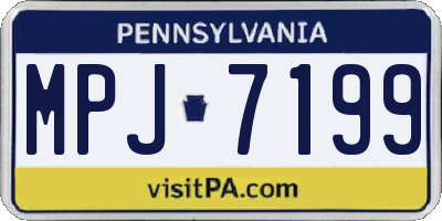 PA license plate MPJ7199