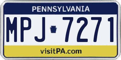PA license plate MPJ7271