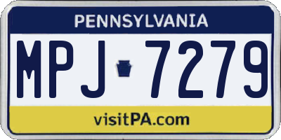 PA license plate MPJ7279