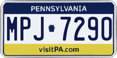 PA license plate MPJ7290
