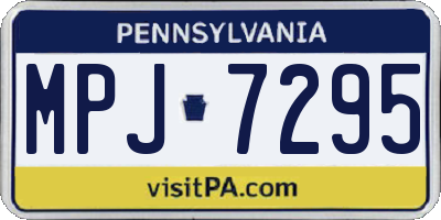 PA license plate MPJ7295
