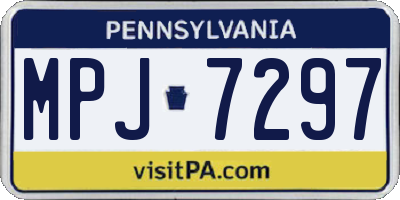 PA license plate MPJ7297