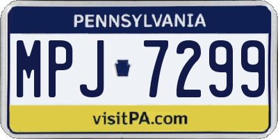 PA license plate MPJ7299
