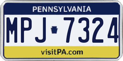 PA license plate MPJ7324