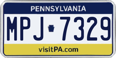 PA license plate MPJ7329