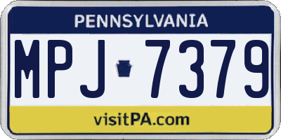 PA license plate MPJ7379