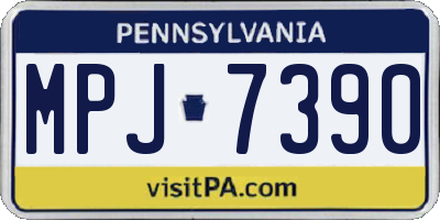PA license plate MPJ7390