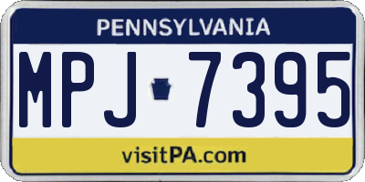 PA license plate MPJ7395