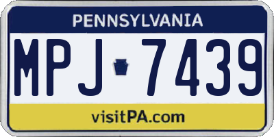 PA license plate MPJ7439