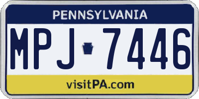PA license plate MPJ7446