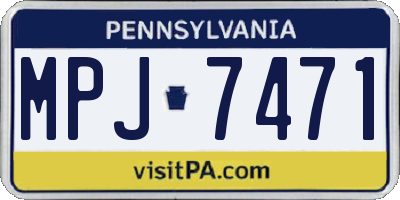 PA license plate MPJ7471