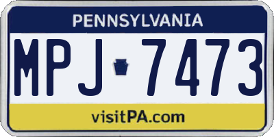 PA license plate MPJ7473