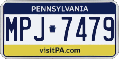 PA license plate MPJ7479