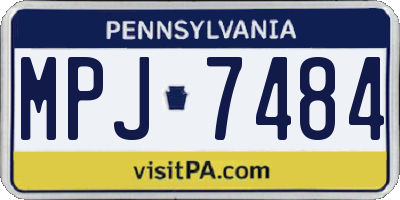 PA license plate MPJ7484