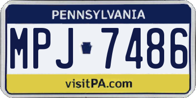 PA license plate MPJ7486