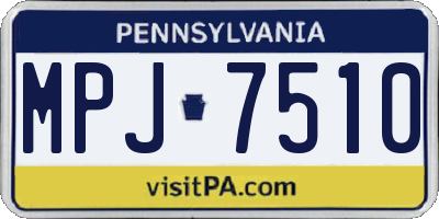 PA license plate MPJ7510