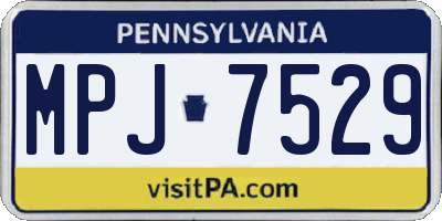 PA license plate MPJ7529