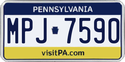 PA license plate MPJ7590