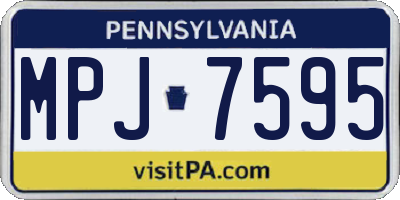 PA license plate MPJ7595