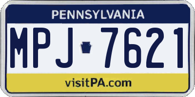 PA license plate MPJ7621