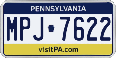 PA license plate MPJ7622