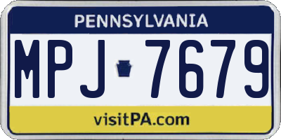 PA license plate MPJ7679