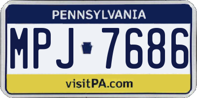 PA license plate MPJ7686