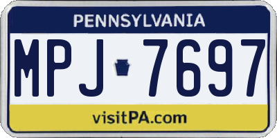 PA license plate MPJ7697