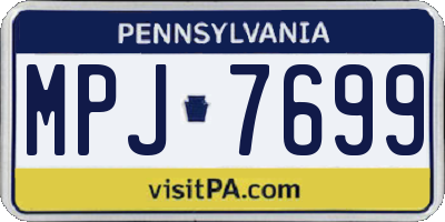 PA license plate MPJ7699