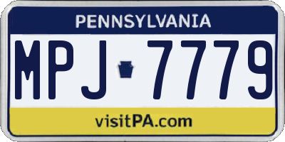PA license plate MPJ7779