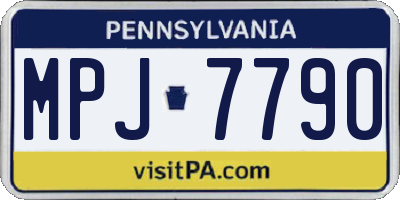 PA license plate MPJ7790