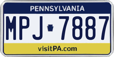PA license plate MPJ7887