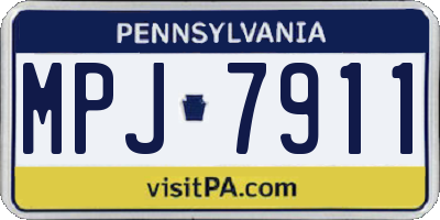 PA license plate MPJ7911