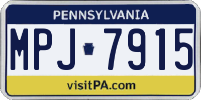 PA license plate MPJ7915