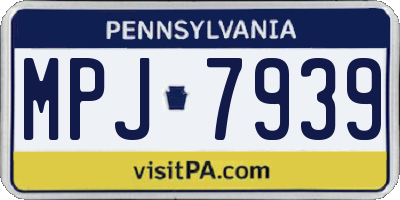 PA license plate MPJ7939