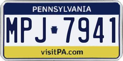 PA license plate MPJ7941