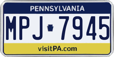 PA license plate MPJ7945