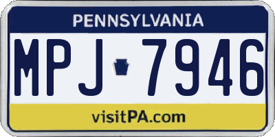 PA license plate MPJ7946