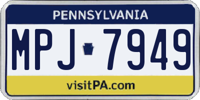PA license plate MPJ7949