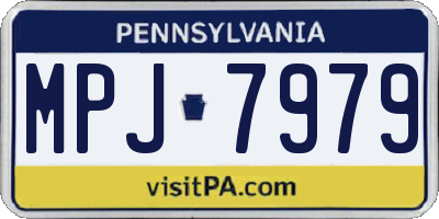 PA license plate MPJ7979