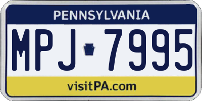 PA license plate MPJ7995