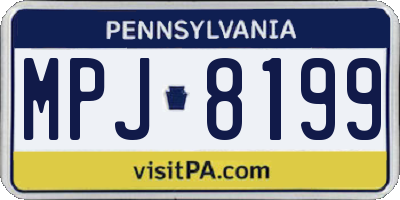 PA license plate MPJ8199