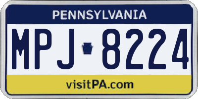 PA license plate MPJ8224