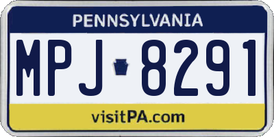 PA license plate MPJ8291