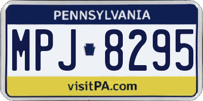 PA license plate MPJ8295