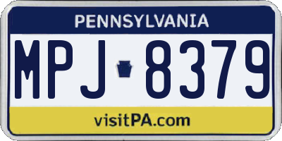 PA license plate MPJ8379