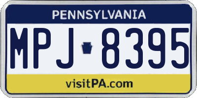 PA license plate MPJ8395